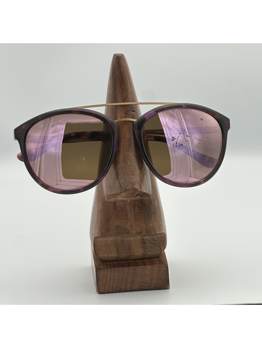 Peppers Wicket Polarized Sunglasses with Purple Tinted Lenses and Gold Frame